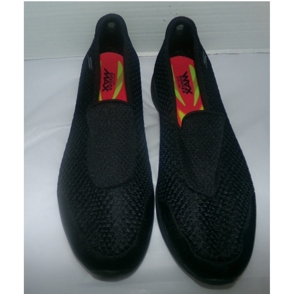 Skechers Go Walk 4 Propel Black Mesh Slip On Walking Shoes Goga Max Womens 11